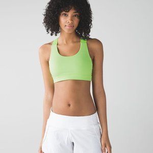 Lululemon All Sport Bra III - Hyper Stripe Clear Mint White / Clear Mint